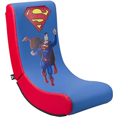 Afbeelding van Subsonic Superman Junior Rock&#039;n Seat Game Stoel / Gaming Chair Blauw Rood