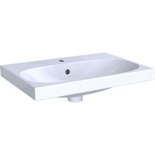Afbeelding van Geberit Acanto meubelwastafel wit (60 x 42,2 cm) 1 kraangat, met