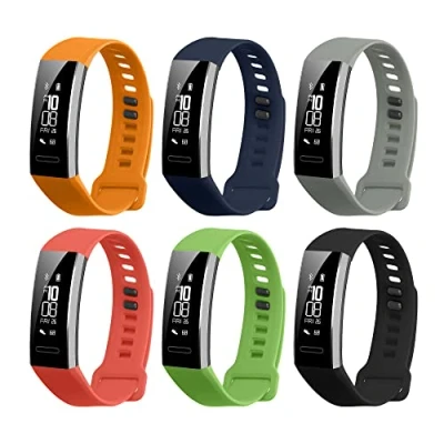 Afbeelding van kwmobile 6x armband compatibel met Huawei Band 2 / Pro Verstelbaar 16 22 cm Bandjes voor fitnesstracker in meerkleurig