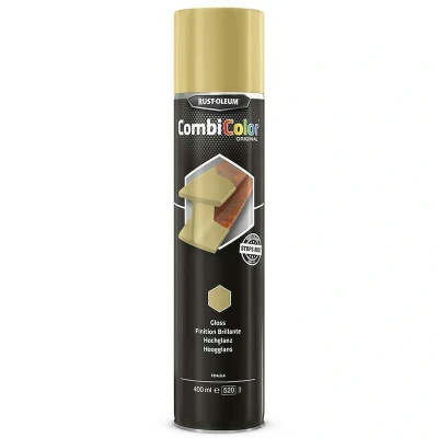 Afbeelding van rust oleum combicolor hoogglans goud 400 ml spuitbus