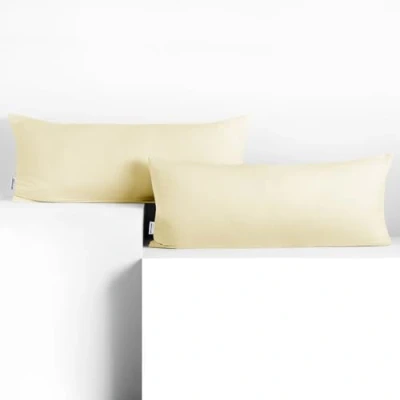 Afbeelding van DecoKing Amber kussenslopen 40 x 120 cm, jerseykatoen, rits, crème, 2 stuks