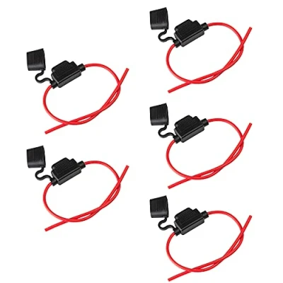 Afbeelding van ECENCE 5x zekeringhouder Auto zekeringshouder Personenauto Houder zekering Platte Boot Vrachtwagen Motorfiets Caravan 14 AWG