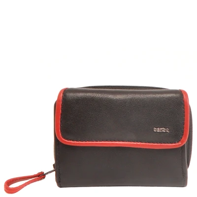 Afbeelding van Berba Dames Portemonnee Soft 001 184 Black Red