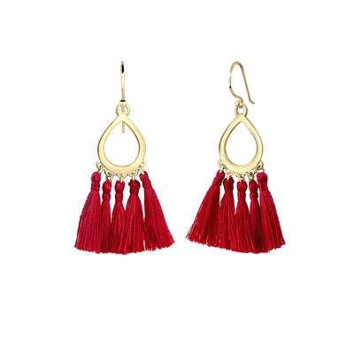 Afbeelding van Elli Festival BOHO LOOK Oorbellen, Dames, Maat: One Size, Rot