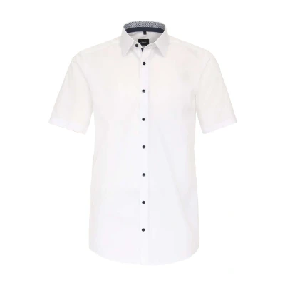 Afbeelding van Venti Kurzarm UNI Modern FIT Overhemd, Heren, Maat: 44, Weiß