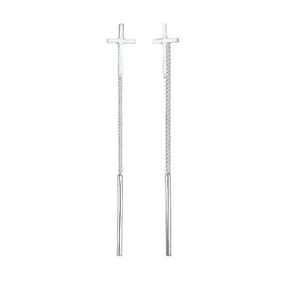 Afbeelding van Elli Kreuz GEO Oorbellen silvercoloured, Dames, Maat: One Size, Silver coloured