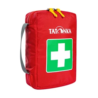 Afbeelding van Tatonka First Aid S EHBO tas (zonder inhoud) met verdeeld hoofdvak en riemlus om zelf te vullen afmetingen: 18 x 12,5 5,5 cm (rood)