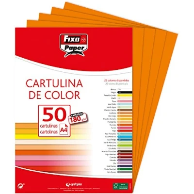 Afbeelding van Fixo Paper 11110352 Doos 50 stuks, oranje, 180 g