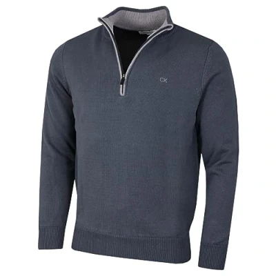 Afbeelding van Calvin Klein Golf Heren Katoenen Trui Staalgrijs XL