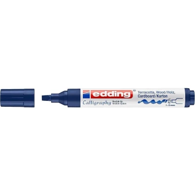Afbeelding van edding 1455 kalligrafie marker flexibel staalblauw 1ST 1 5 mm / 4 1455017