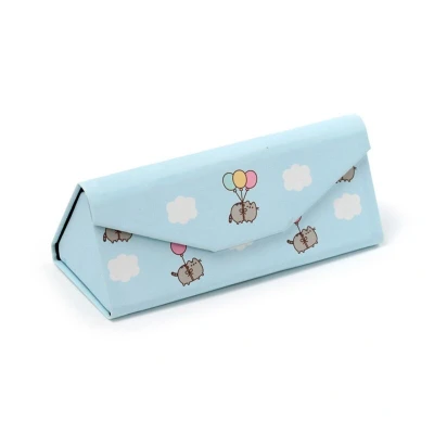 Afbeelding van Brillenkoker/Zonnebril Houder Opvouwbaar Pusheen the Cat Wolken &amp; Ballonnen 6x16x6.5cm