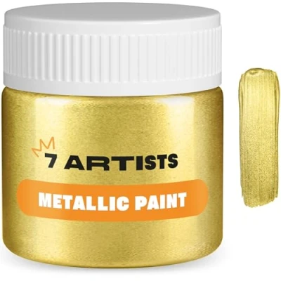 Afbeelding van 7 Artists Metallic Acrylverf 50 ml Antique Gold Ambachten Acryl Tempera Professionele Acrylkleuren