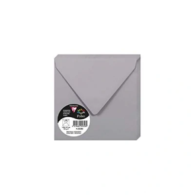Afbeelding van Clairefontaine Ref 5328C Stuifmeel Enveloppen (Pack van 20) 140 x 140mm formaat, 120gsm papier, Gummed Seal, Inkjet &amp; Laser Printer Compatible, Zuurvrij Koala Grey