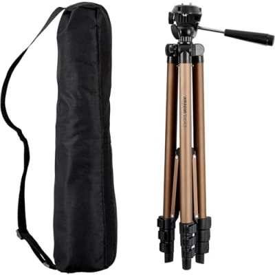 Afbeelding van Amazon Basics Licht statief met tas, 127 cm, zwart/bruin