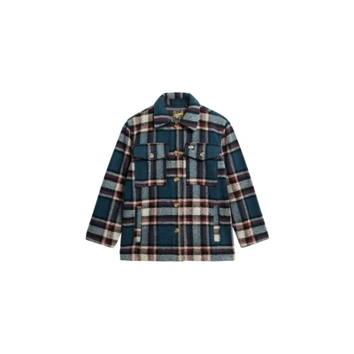 Afbeelding van Ongevoerd Heavyweight Overshirt Blauw Grootte: 44