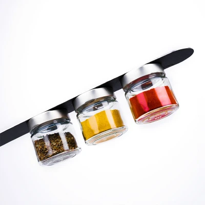 Afbeelding van 3x Silwy Magnetisch Kristallen Delicatessen Pot 125ml Transparant + Zwarte Pad (set a 3)