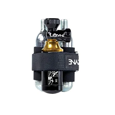 Afbeelding van Lezyne tubeless CO2 Blaster + 2 x 20g in 1 dispenser en bandenrepartieset Aluminium Zwart/Goud
