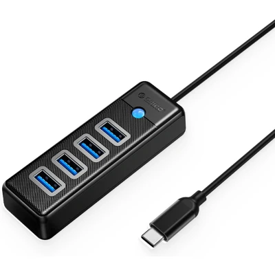 Afbeelding van Orico USB 3.0 Hub met 4x A Ultra slim design Zwart 50cm kabel