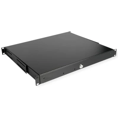 Afbeelding van ROLINE 19 inch toetsenbordlade 1 U, 400mm diep afsluitbaar zwart