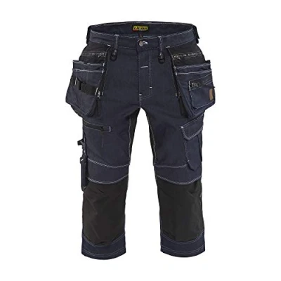 Afbeelding van Blaklader Piraatbroek denim stretch X1900 1991 1141 Marineblauw/Zwart