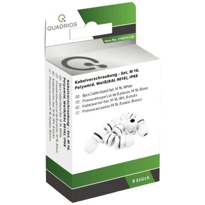 Afbeelding van Quadrios 2102CA133 Wartel assortiment M16 PA66 Wit 1 set(s)