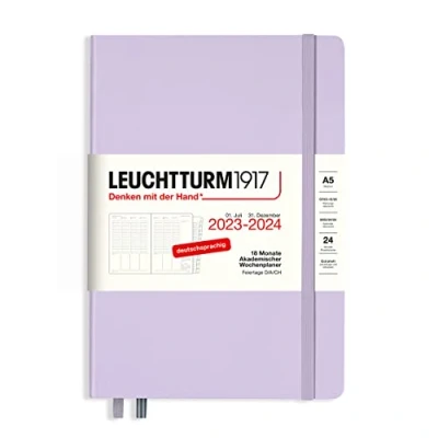 Afbeelding van LEUCHTTURM1917 367548 Academische weekplanner medium (A5) 2024, 18 maanden, lila, Duits