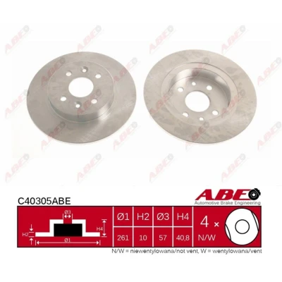 Afbeelding van ABE Remschijven C40305ABE