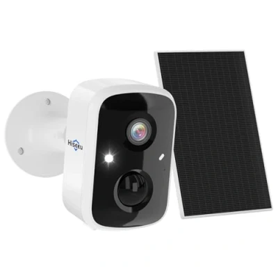 Afbeelding van Hiseeu 【Cloudopslag】 3MP draadloze zonne beveiligingscamera buiten kleur nachtzicht, batterij aangedreven camera met zonnepaneel, CCTV PIR beweging, 2 weg audio