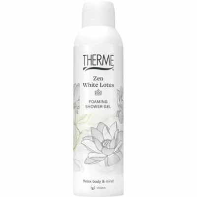 Afbeelding van 6x Therme Zen White Lotus Foaming Shower Gel 200 ml