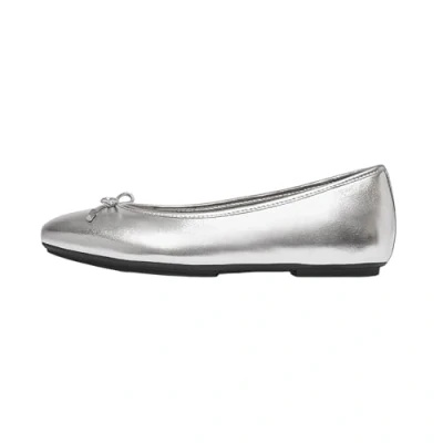 Afbeelding van Fitflop Delicato BOW Ballet Flats Ballerina&#039;s, Dames, Maat: 40, Silver Leer