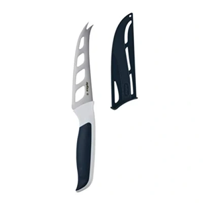 Afbeelding van Zyliss E920219 Comfort Kaasmes, 12cm, Japans Roestvrij Staal, Donkergrijs/Wit Handvat, Keukenmes, Vaatwasserbestendig, 5 Jaar Garantie