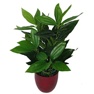 Afbeelding van Leaf Design UK Realistische grote kunstmatige bladplant met pot, groenblijvend, 70 cm