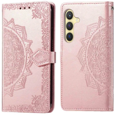 Afbeelding van Samsung Galaxy S25 Plus Hoesje Kunstleder imoshion Bookcase Rosé goud Telefoonhoesje