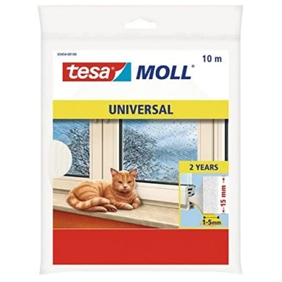 Afbeelding van Tochtstrip Tesa Moll 05454 universeel 15mmx10m wit