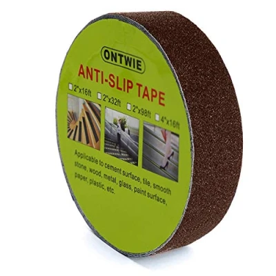 Afbeelding van ONTWIE Antislip tape, bruin, 2,5 cm x 10 m, antislip, voor trap, veiligheid, opstapjes, binnen, buiten
