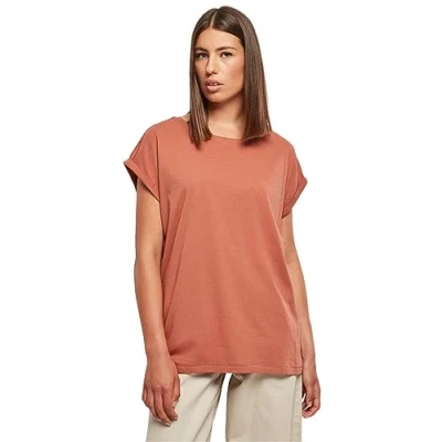 Afbeelding van Urban Classics Extended Shoulder Tshirt basic, Dames, Maat: 3XL, Terracotta