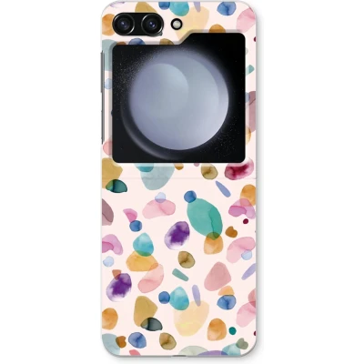 Afbeelding van Case Company® hoesje geschikt voor Samsung Galaxy Z Flip5 Terrazzo Memphis Soft Cover Telefoonhoesje Bescherming aan alle Kanten en Schermrand