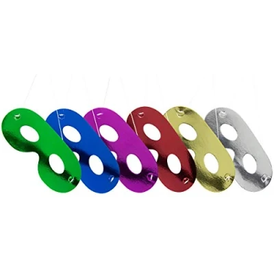 Afbeelding van Folat Meerkleurige Metallic Maskers 6 stuks