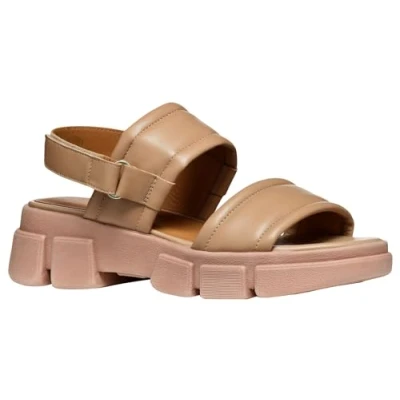 Afbeelding van Geox D Lisbon A Wedge Sandaal voor dames, Dk Skin, 38 EU, EU