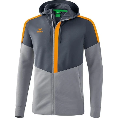 Afbeelding van Squad trainingsjack met capuchon slate grey/monument grey/ new orange / L