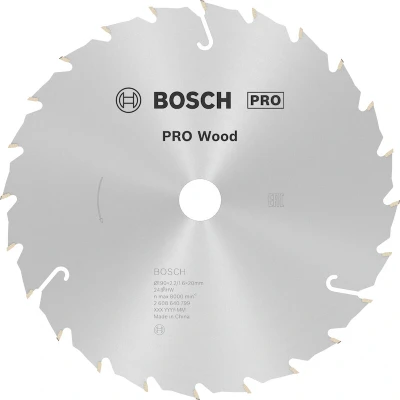 Afbeelding van Bosch Accessories Standard for Wood Speed 2608640799 Hardmetaal cirkelzaagblad 190 x 20 2.6 mm Aantal tanden: 24 1 stuk(s)
