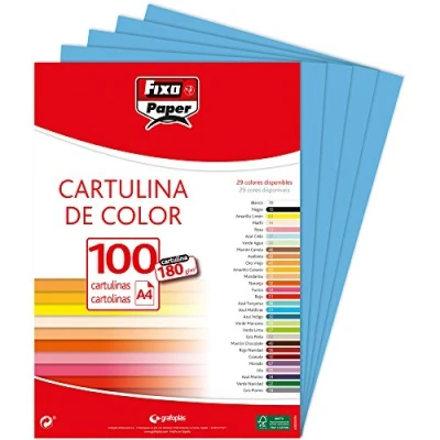 Afbeelding van Fixo Paper 1110431 verpakking met karton, A4, 100 stuks, schilderedivenblauw, 180 g