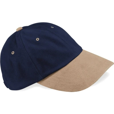 Afbeelding van Beechfield Laag profiel pet in geborsteld katoen B57 French Navy / Taupe