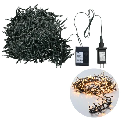 Afbeelding van Cheqo® Kerstboomverlichting Micro Clusterverlichting Kerstlampjes Led Verlichting Kerstverlichting voor Binnen en Buiten 560 LED&#039;s 11 Meter Extra Warm Wit 8 Functies + Geheugen