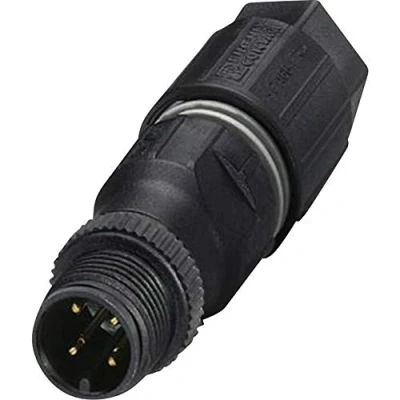 Afbeelding van Phoenix Contact 1641769 Sensor/actuator connector M12 Plug, straight No. of pins (RJ): 4 1 pc(s)