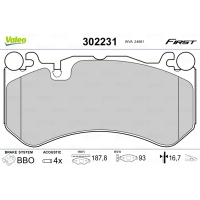 Afbeelding van Valeo Remblokset 302231