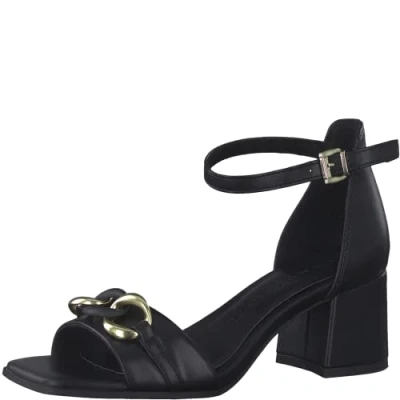 Afbeelding van Marco Tozzi Dames 2 28317 20 sandaal met hak, zwart/goud, 38 EU, zwart/goud., EU
