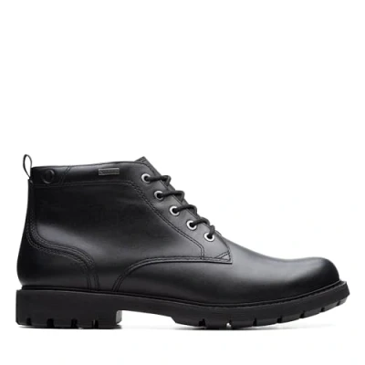 Afbeelding van Clarks heren batcombemixgtx enkellaars, zwart leder, 40 EU