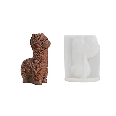 Afbeelding van Xidmold 3D Alpaca siliconen vorm kaarsvorm, alpacavorm voor fondant, chocolade, epoxyhars, sojawas, kaarsen, zeep, gips, handwerk