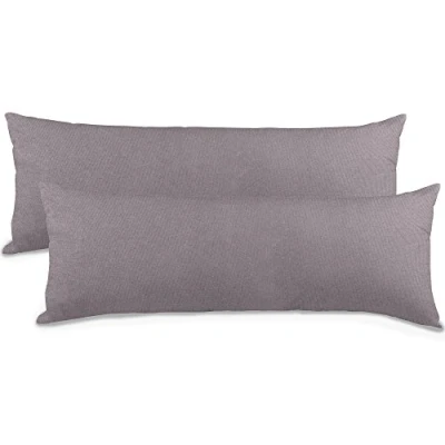 Afbeelding van aqua textil Classic Line kussensloop voor zijslapers, 40 x 120 cm, donkergrijs katoenen kussensloop, ritssluiting